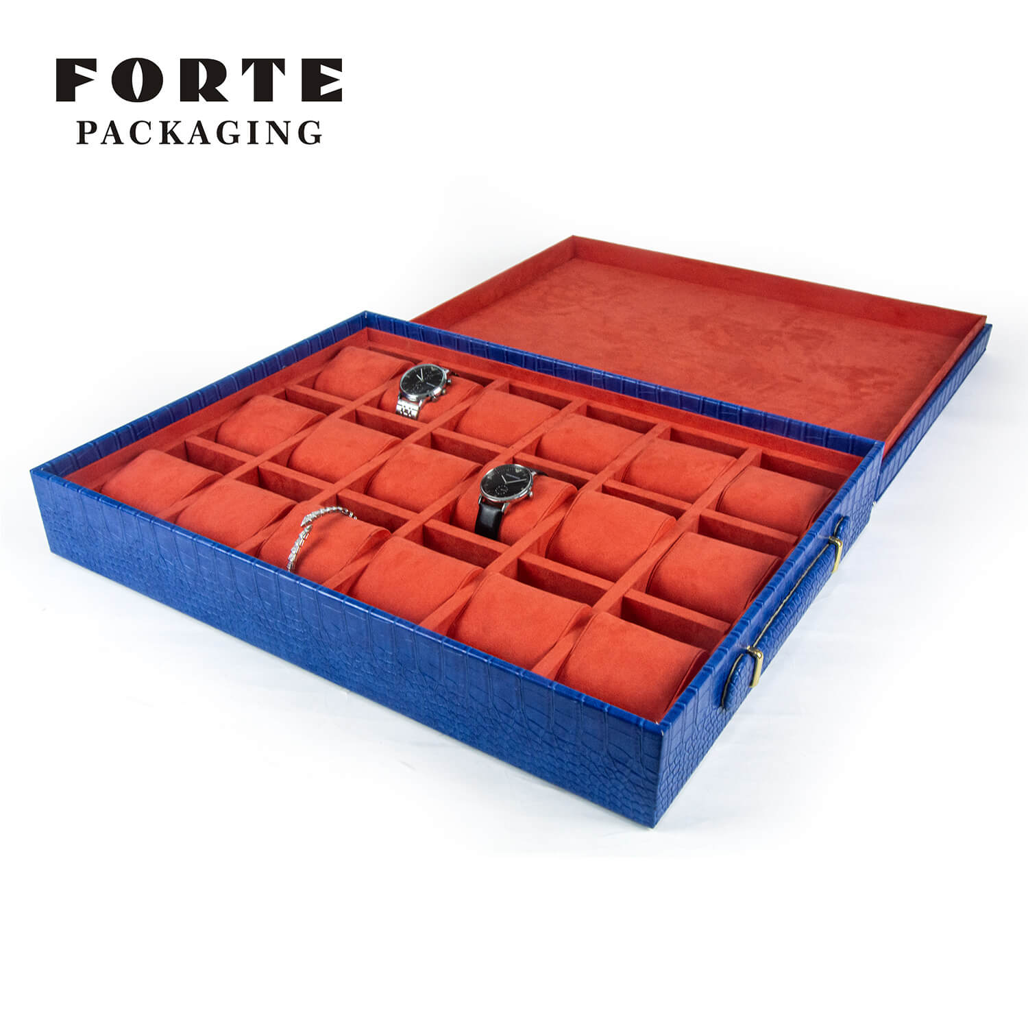 Portable Jewelry Box Alligator Skin Material Watch Case Crozzling Travel Jewelry Box Fashion Luxury Watch Boxes