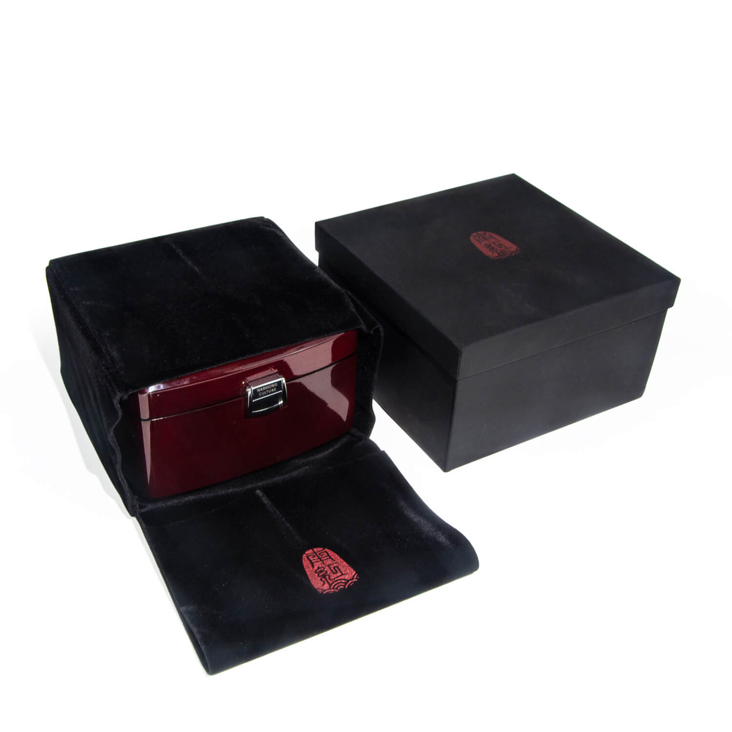 FORTE Wooden Jewelry Box with Velvet Interior Natural Solid Wood Jewelry Box Fashion Luxury Wooden 'jewellry' Packaging