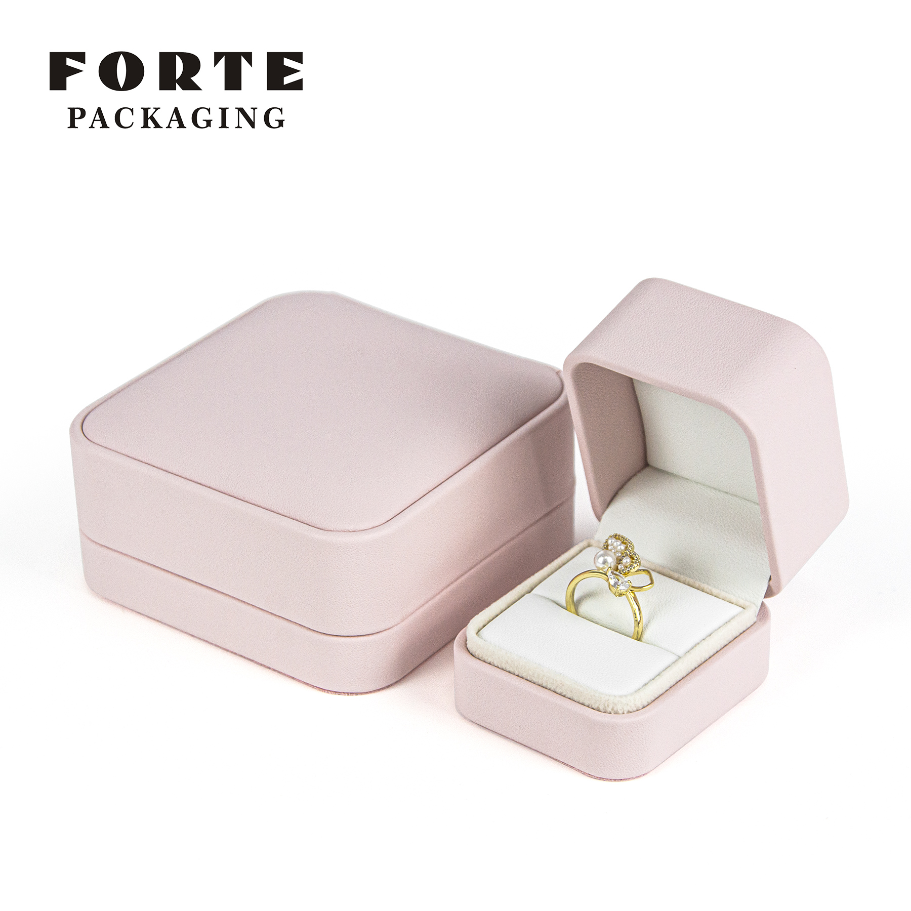 FORTE New Design Jewelry Box Custom Packaging Jewelri Boxes Necklace Pendant Ring Jewellery Packaging With Logo
